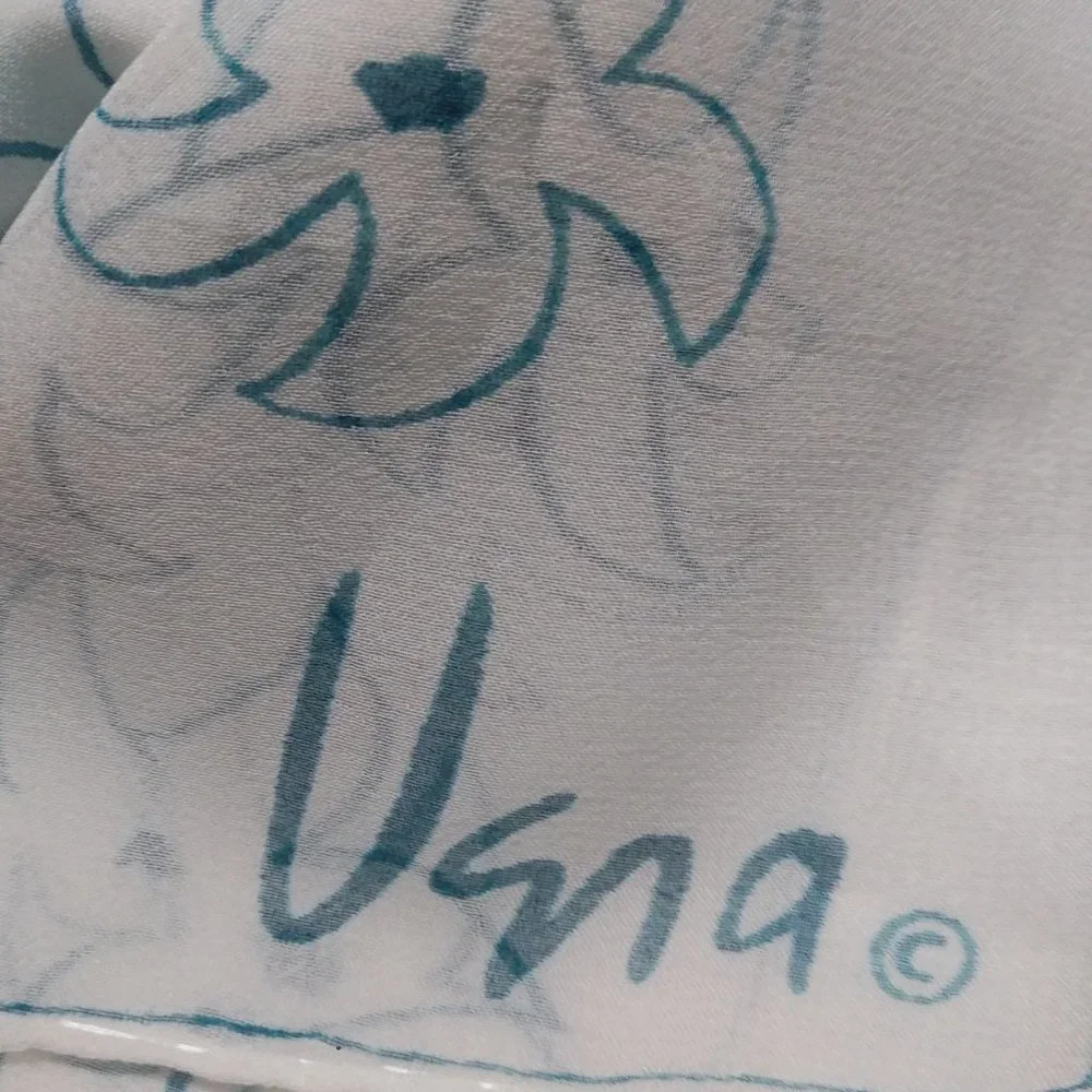 Vera Neumann Signature Turquoise Scarf - Picture 7 of 10